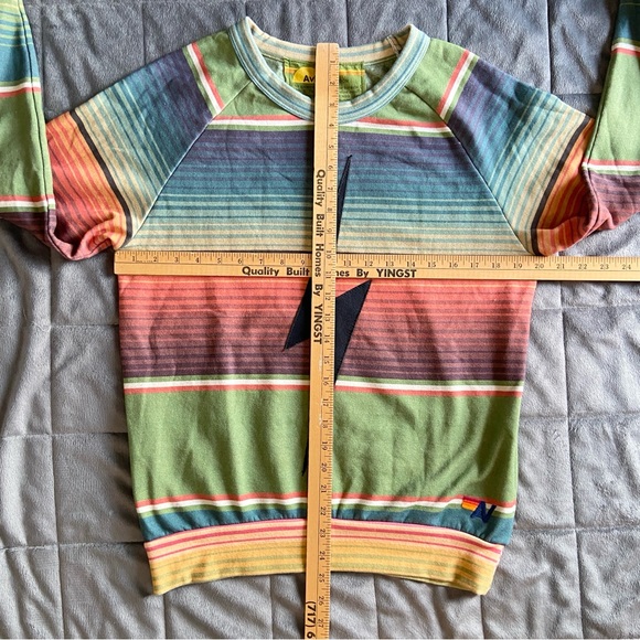 AVIATOR NATION Serape Bolt Stitch Sweatshirt Jungle Size Small - Picture 8 of 8